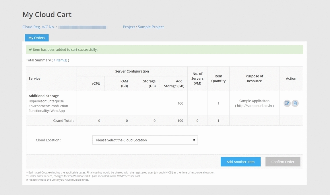 NICSI Cloud Services, Services Available on Cloud